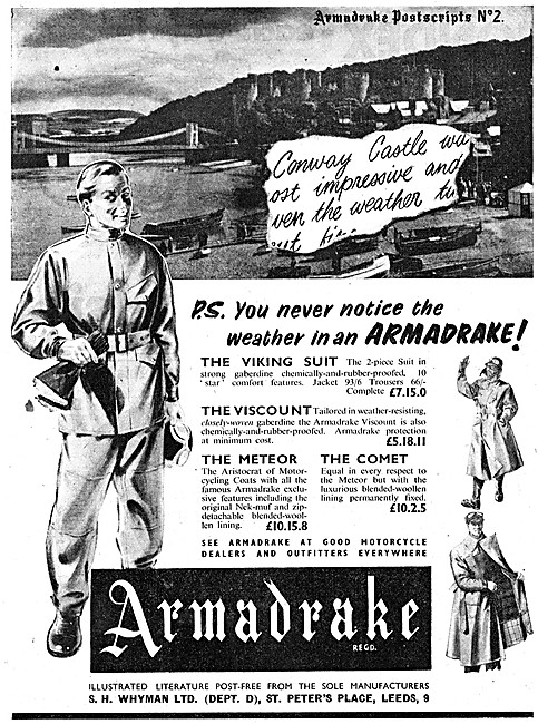 Armadrake]Motor Cycle Clothing - Armadrake Victor, Meteor & Comet