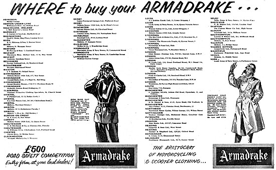 Armadrake All Weather Motor Cycle Clothing                       