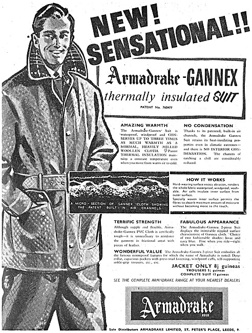 Armadrake Gannex Thermally Insulated Motor Cycle Suit            