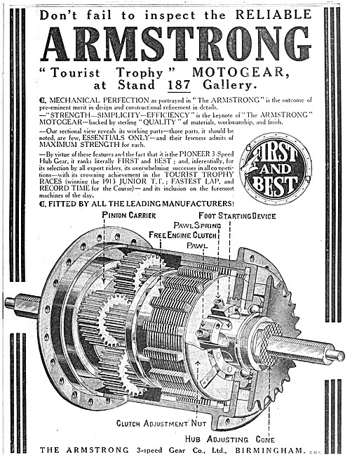 Armstrong Motor Cycle Gears - Armstrong 3-Speed Hub Gear         