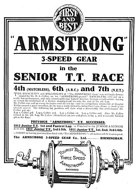 Armstrong Motor Cycle Gears - Armstrong 3-Speed Hub Gear         