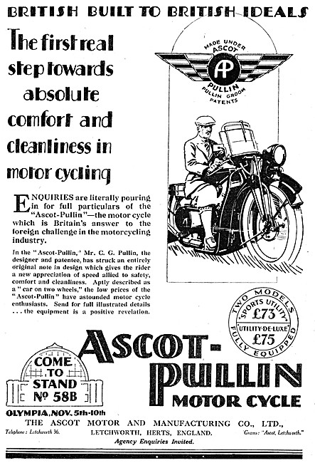1928 Ascot-Pullin Motor Cycles - Ascot-Pullin Car-On-Two-Wheels  