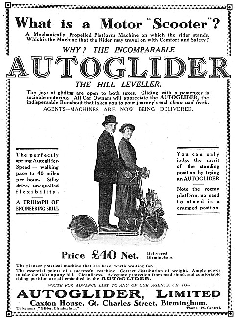 1920 Autoglider Motor Scooter                                    