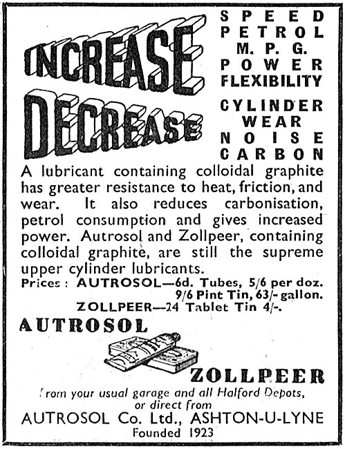 Autrosol & Zollpeer Upper Cylinder Lubricants                    