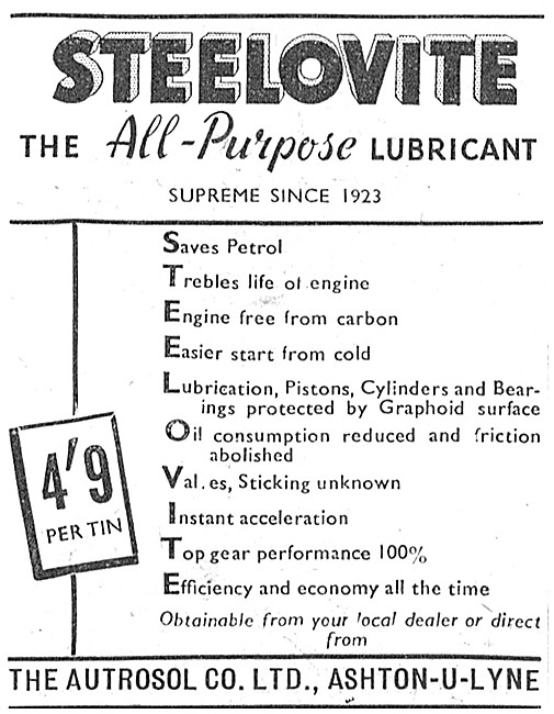 Autrosol Steelovite All Purpose Lubricant                        