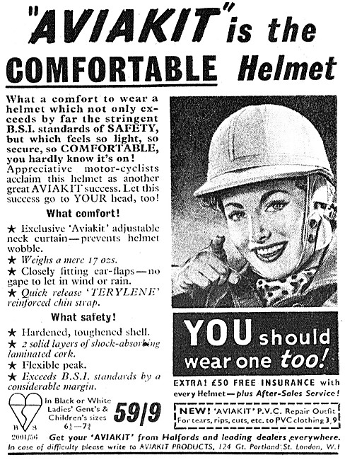 Aviakit Motor Cycle Helmets 1957 Style                           