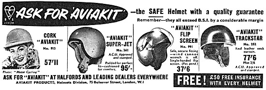 Aviakit Helmets 1964 Styles                                      
