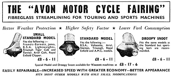 Avon Fairings & Windshields - Avon Droopy Snoot Fairing          