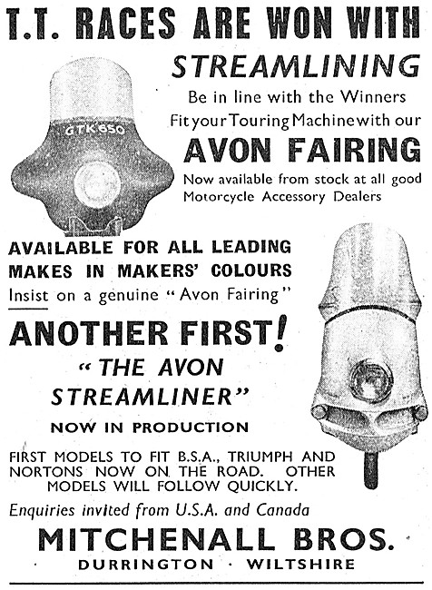 Avon Motorcycle Fairings & Windshields 1957 Products             