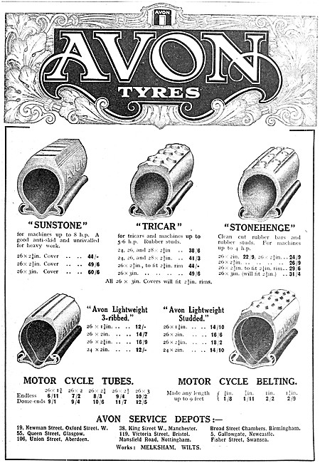 Avon Motorcycle Tyres - Avon Motor Cycle Tyres & Tubes           
