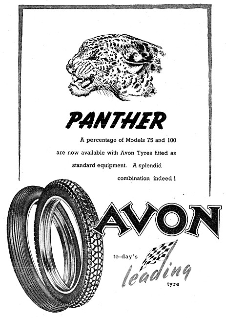 Avon Motorcycle Tyres - Avon Motor Cycle Tyres 1952 Advert       