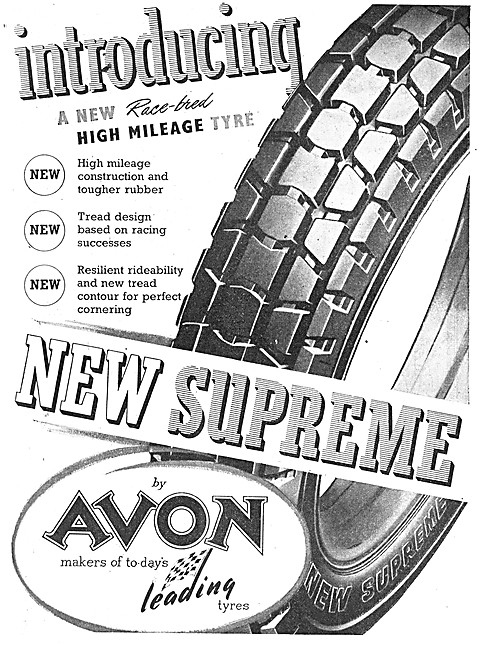 Avon New Supreme Motorcycle Tyres - Avon Motor Cycle Tyres       