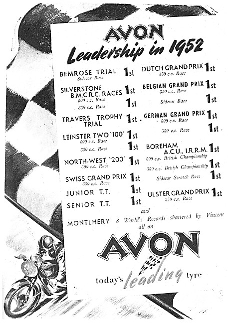 Avon Motorcycle Racing Tyres - Avon Motor Cycle Tyres            