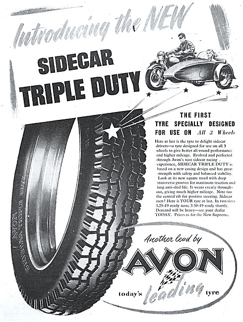 Avon Motorcycle Tyres - Avon Sidecar Triple Duty Tyres           