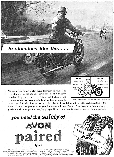Avon Motorcycle Tyres - Avon Paired Motor Cycle Tyres            