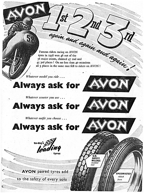 Avon Studded Motorcycle Tyres - Avon Speedmaster Motorcycle Tyres