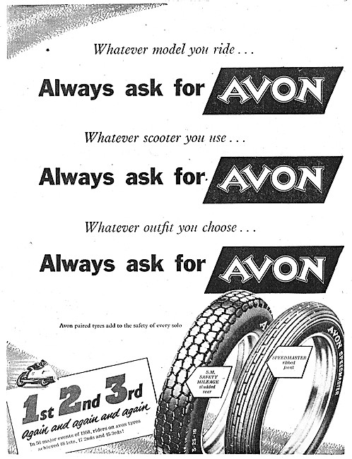 Avon Safety Mileage Studded Motor Cycle Tyres                    