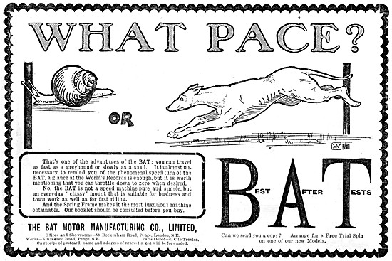 1904 BAT Motor Cycles Advert                                     