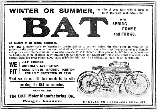 JAP BAT 7-8 hp Motor Cycle                                       