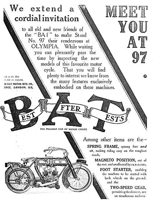 BAT Motor Cycles 1912                                            