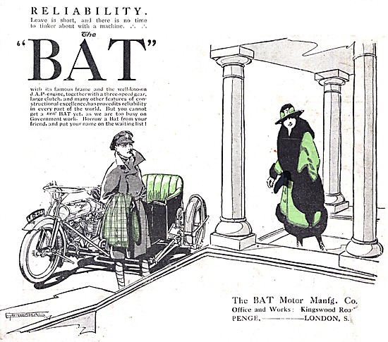 1917 BAT Motor Cycles - BAT-JAP Motor Cycles                     