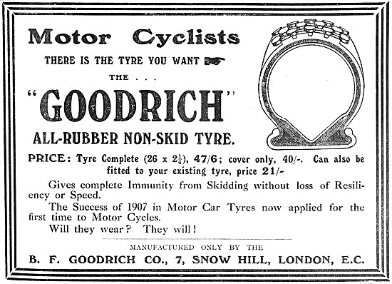 B.F.Goodrich Motor Cycle Tyres                                   