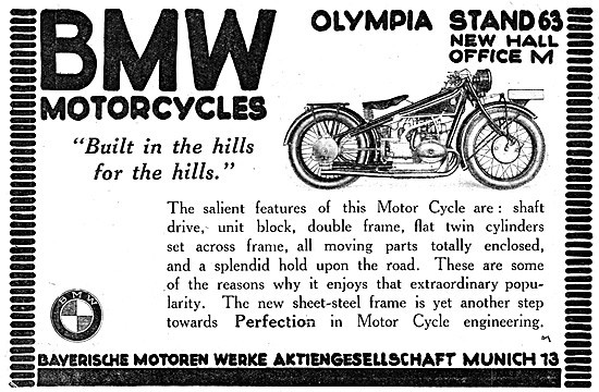 1928 BMW Motor Cycles                                            