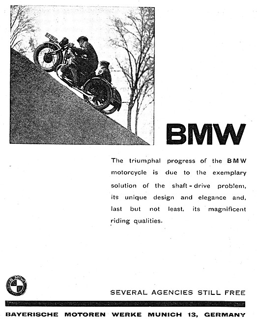 1929 BMW Motor Cycles                                            