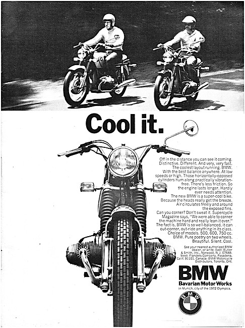 1972 BMW R Series Motor Cycles                                   