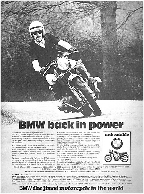 1972 BMW R50 500 cc                                              