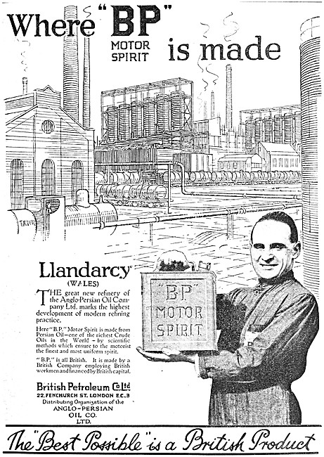 BP Petrol - BP Motor Spirit 1922 Advert                          