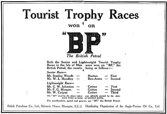 BP Petrol 1926 Advert                                            