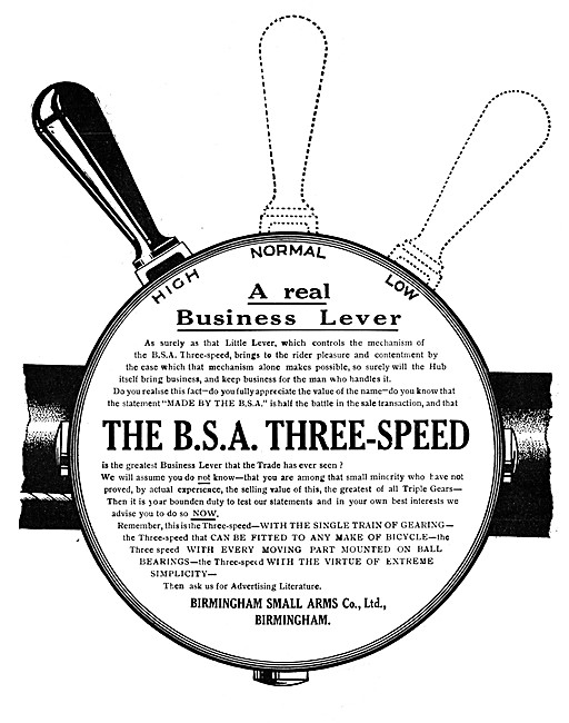 BSA Three Speed Bicycle Gear Hubs                                