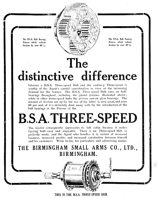 BSA  Three Speed Hubs                                            