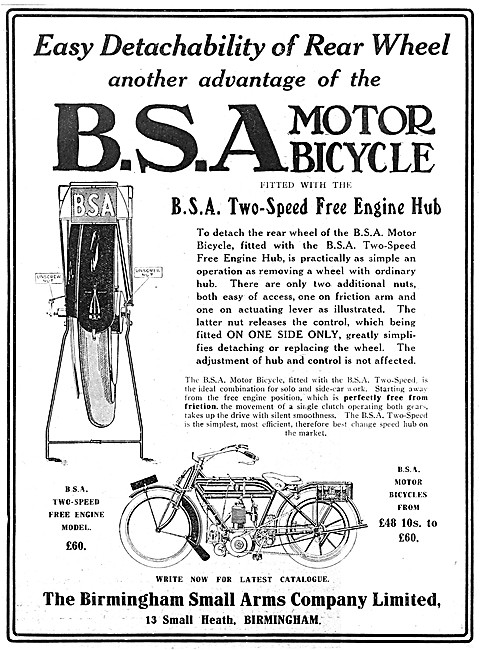 BSA Motorcycles - BSA Two-Speed Free Engine Hub                  