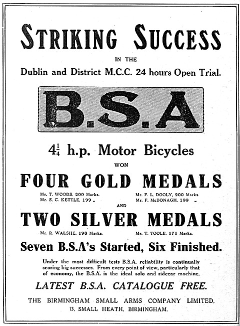 BSA Motor Cycles                                                 
