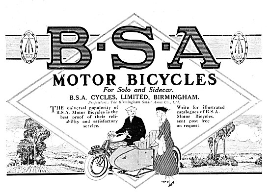 1920 B.S.A. Motor Cycles                                         