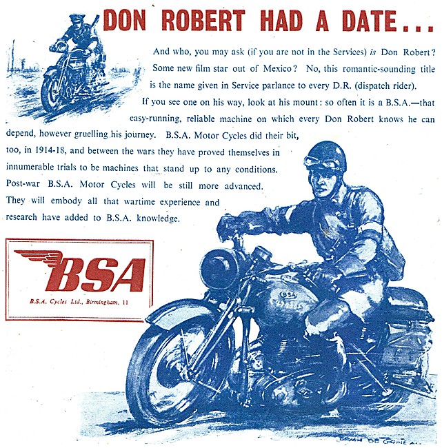 BSA Despatch Riders Motor Cycles - Don R                         
