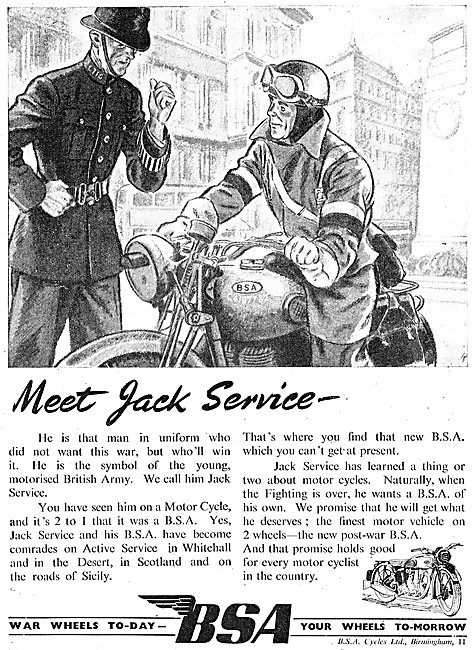 BSA Motorcycles Jack Service                                     