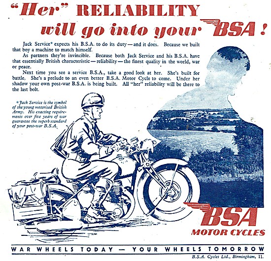 BSA Jack Service Motorcycles                                     