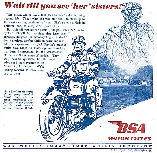 BSA D.R. Motor Cycles                                            