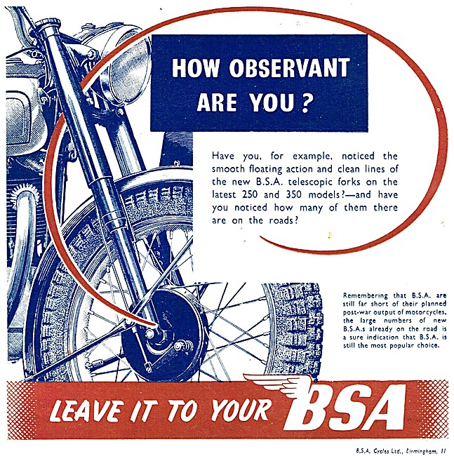 1946 BSA 250cc OHV                                               