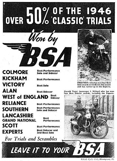 B.S..A. Motor Cycles                                             