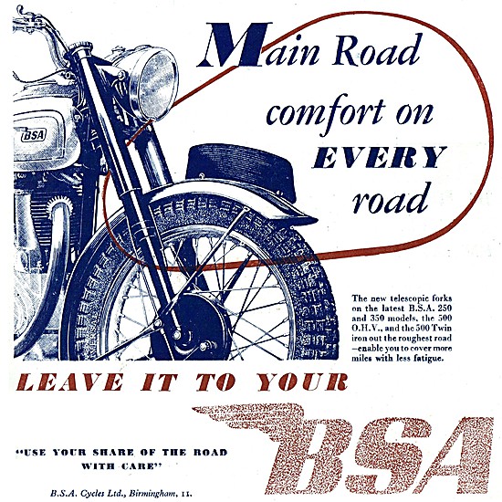 BSA  Motor Cycles 1947                                           