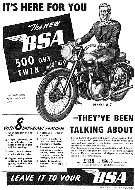 BSA  A7 500 cc                                                   