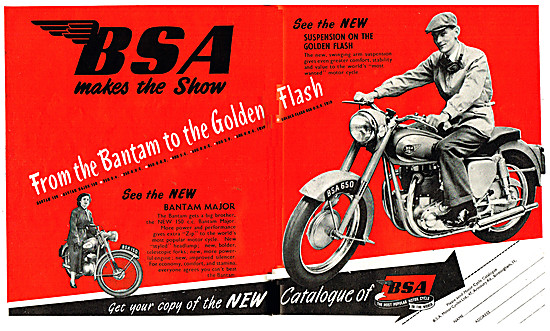 1953 BSA Bantam Major 150 cc - BSA Golden Flash 650 cc           