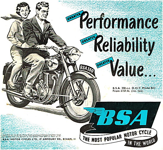 BSA  Model B3 350 cc                                             
