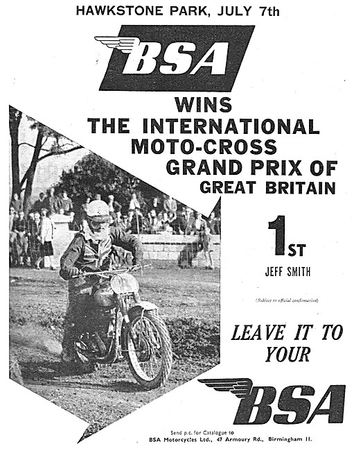 1957 BSA Moto Cross Motorcycles                                  