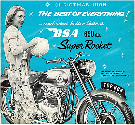 1958 BSA  Super Rocket 650 cc                                    
