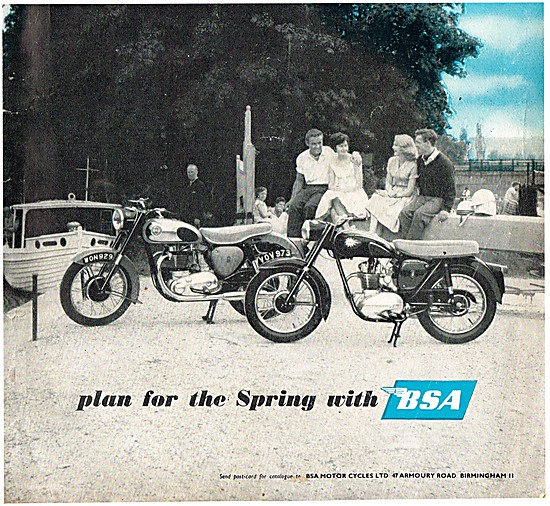 1959 BSA Motor Cycle Models                                      